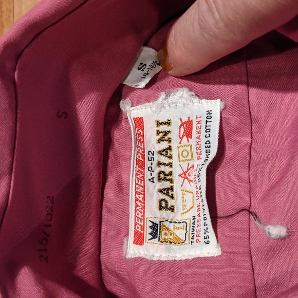 Vintage pink Pariani button front shirt sleeved shirt - Picture 2 of 8